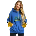 custom ucla bruins striped sleeves blue hoodie best selling
