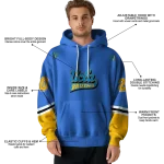 custom ucla bruins striped sleeves blue hoodie best selling