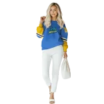 custom ucla bruins striped sleeves blue hoodie best selling