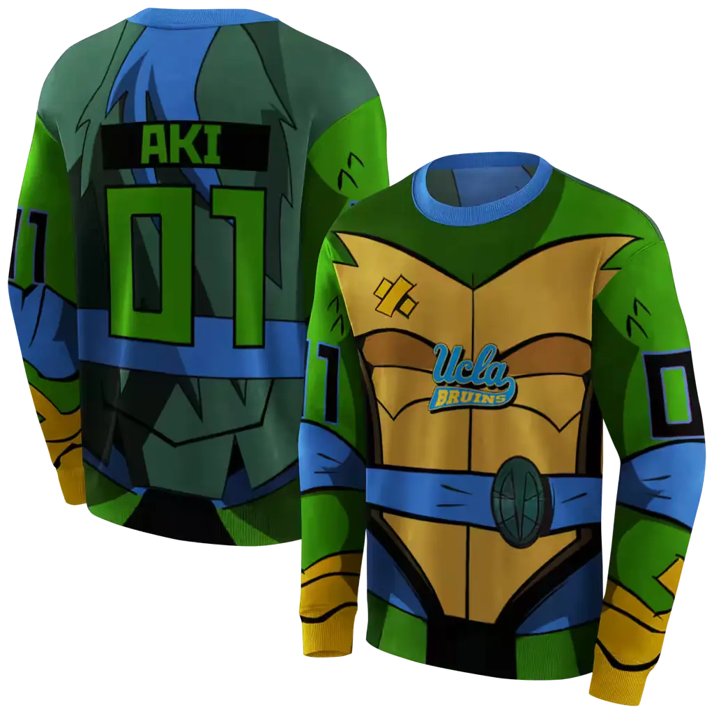 custom ucla bruins superhero armor blue green hoodie premium grade custom ucla bruins superhero armor blue green hoodie premium grade