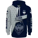 custom uconn huskies abstract shape blue hoodie best selling