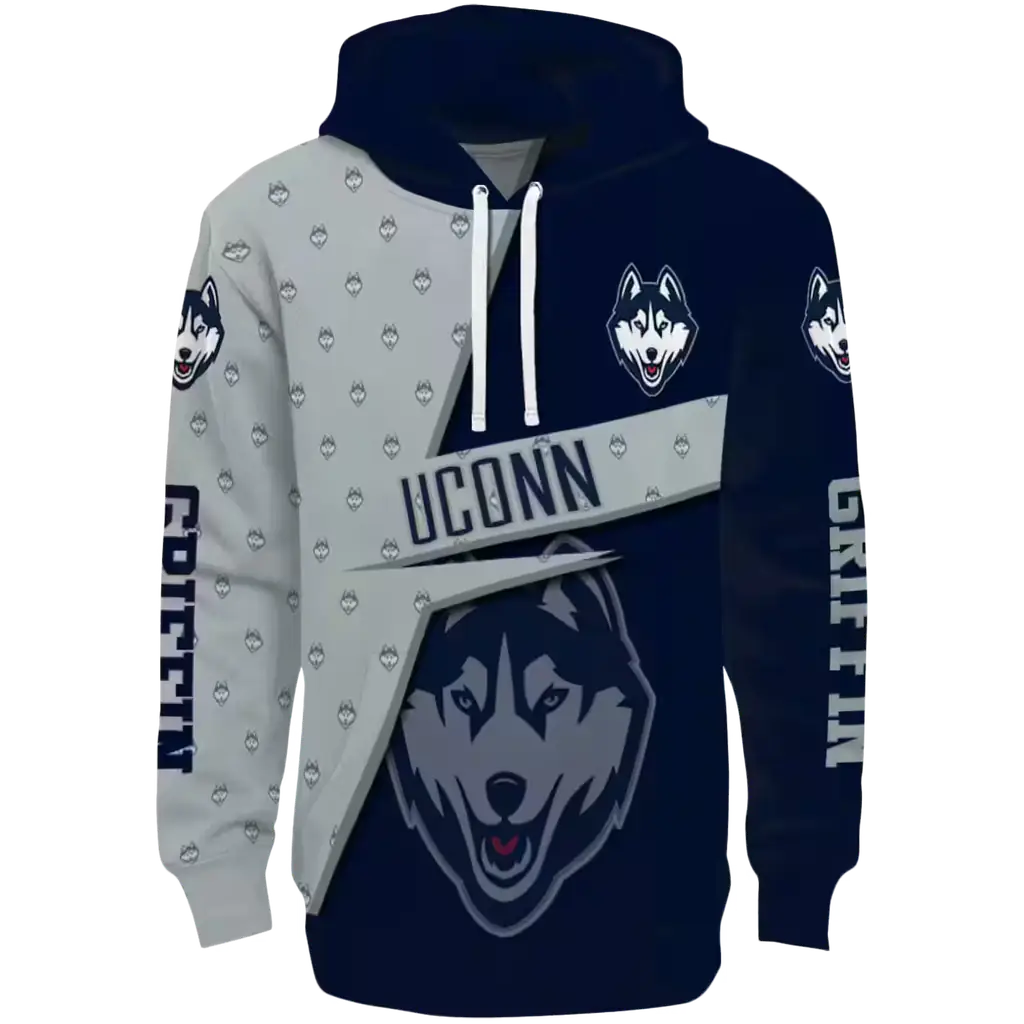 custom uconn huskies abstract shape blue hoodie best selling custom uconn huskies abstract shape blue hoodie best selling