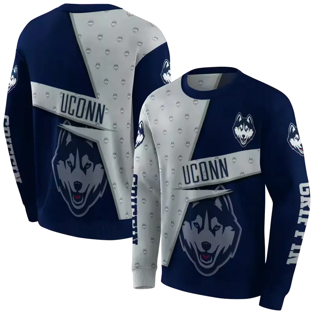 custom uconn huskies abstract shape blue hoodie premium grade custom uconn huskies abstract shape blue hoodie premium grade