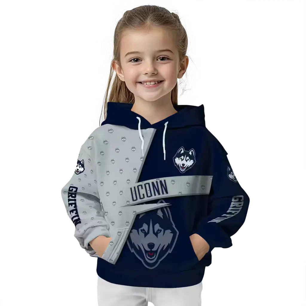 custom uconn huskies abstract shape blue hoodie top rated custom uconn huskies abstract shape blue hoodie top rated