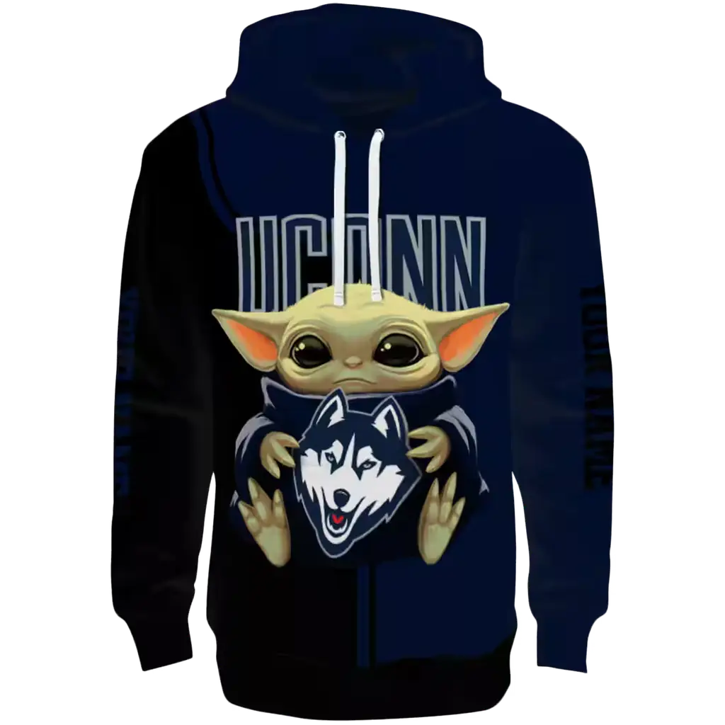 custom uconn huskies baby yoda blue black hoodie best selling custom uconn huskies baby yoda blue black hoodie best selling