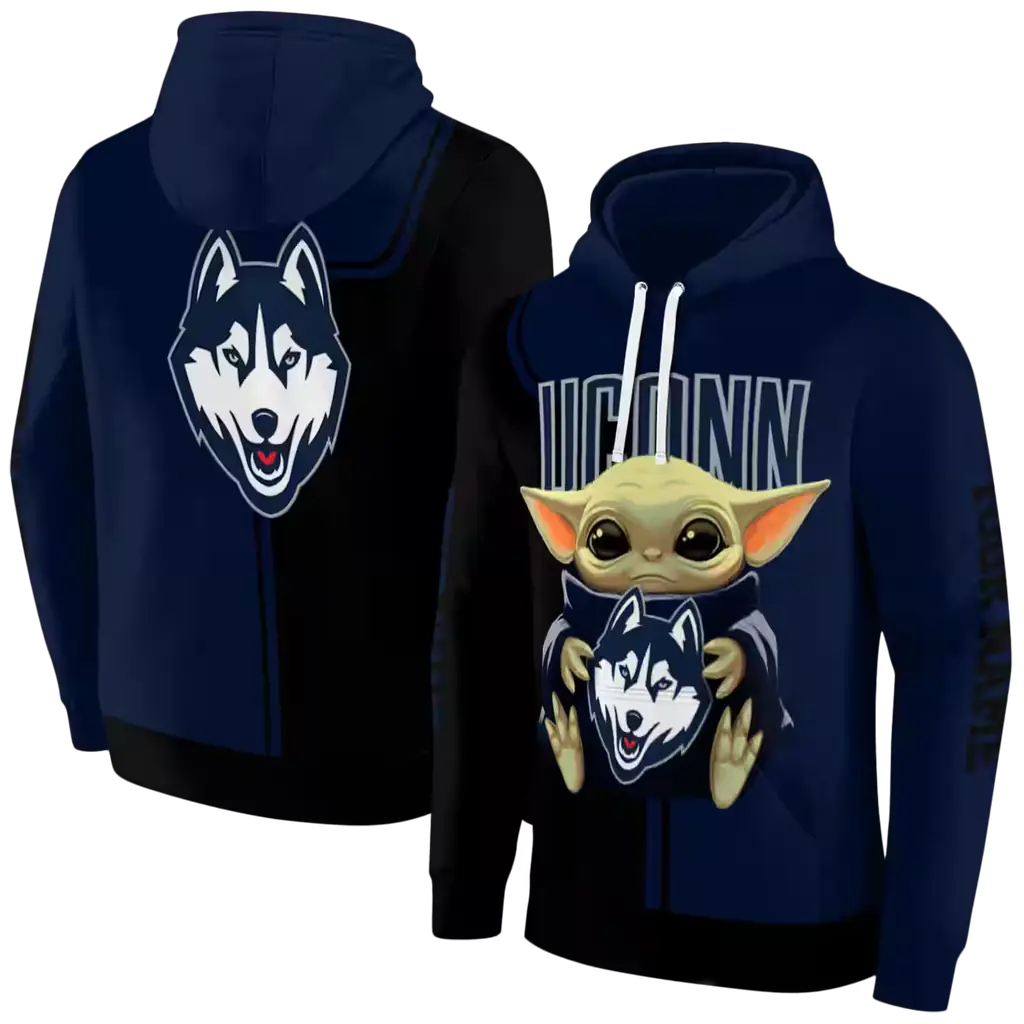 custom uconn huskies baby yoda blue black hoodie fashion forward custom uconn huskies baby yoda blue black hoodie fashion forward