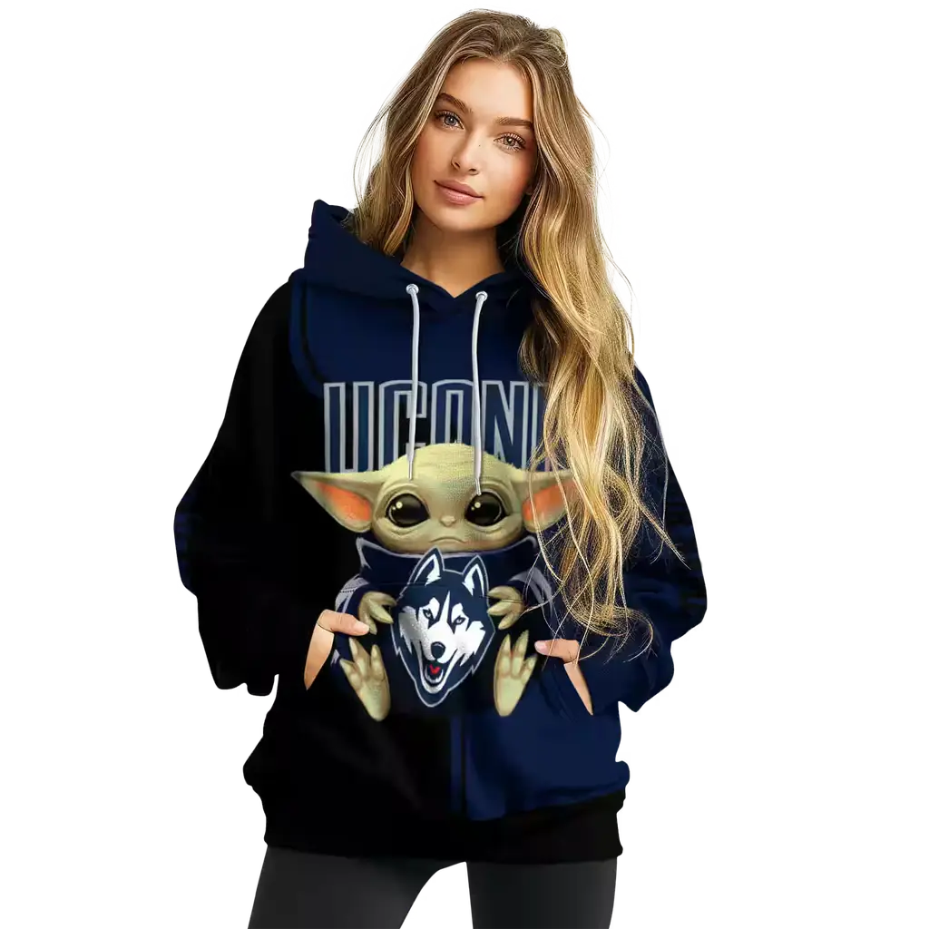 custom uconn huskies baby yoda blue black hoodie high quality custom uconn huskies baby yoda blue black hoodie high quality