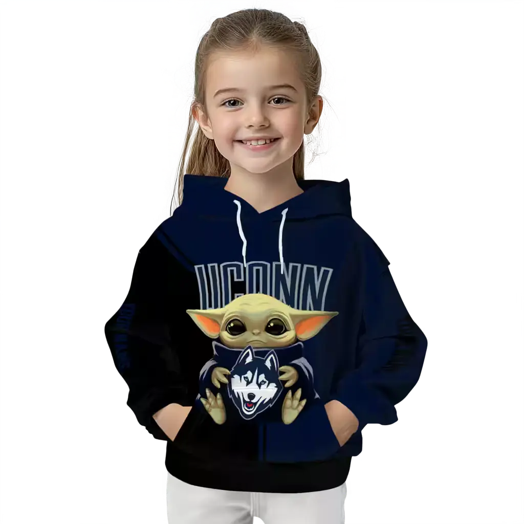 custom uconn huskies baby yoda blue black hoodie top rated custom uconn huskies baby yoda blue black hoodie top rated