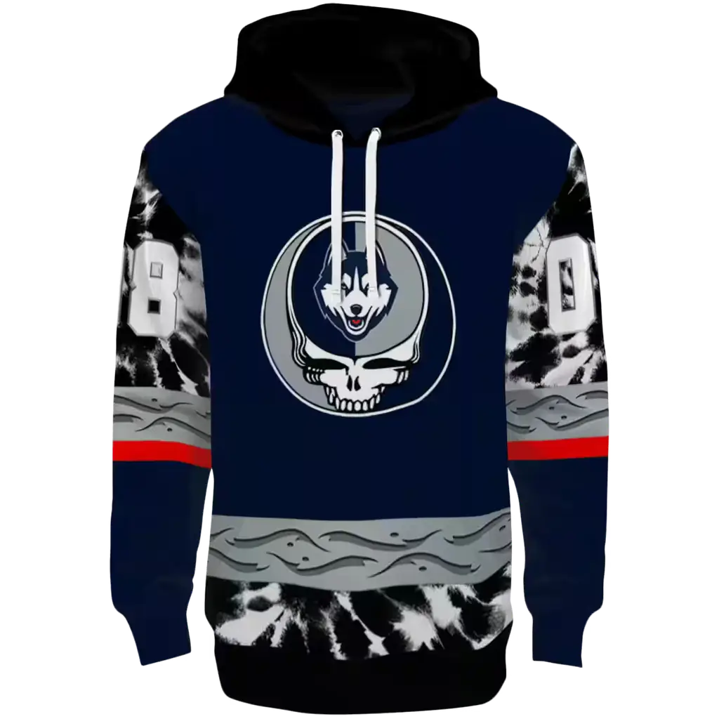 custom uconn huskies grateful vibes blue hoodie best selling custom uconn huskies grateful vibes blue hoodie best selling