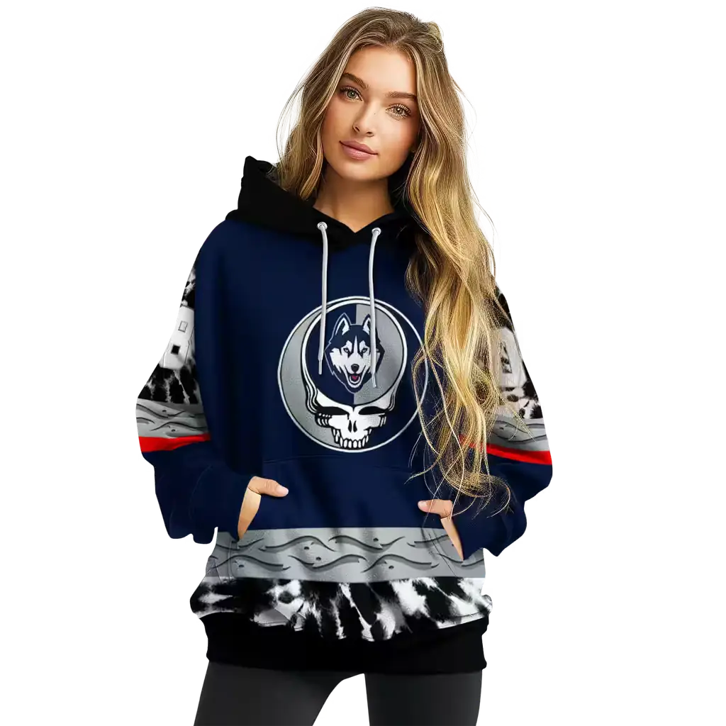 custom uconn huskies grateful vibes blue hoodie high quality custom uconn huskies grateful vibes blue hoodie high quality