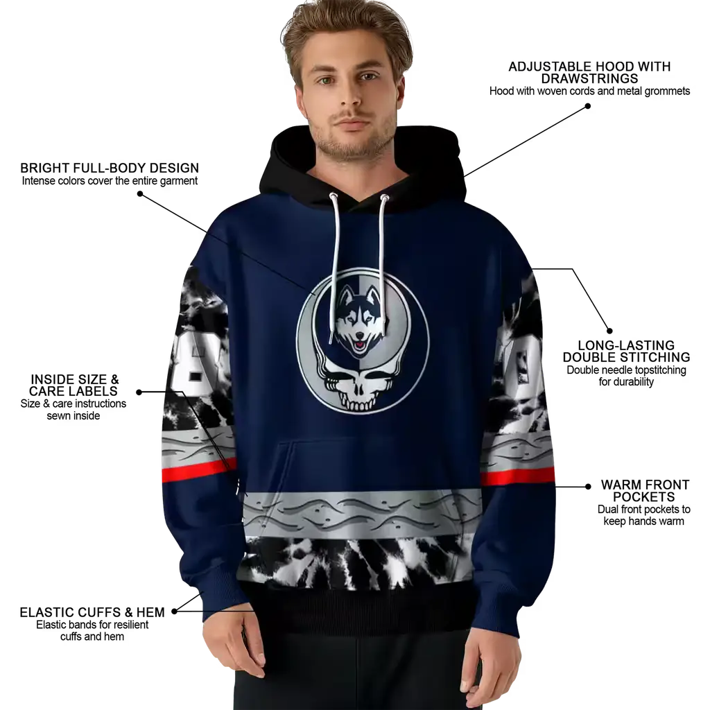 custom uconn huskies grateful vibes blue hoodie latest model custom uconn huskies grateful vibes blue hoodie latest model