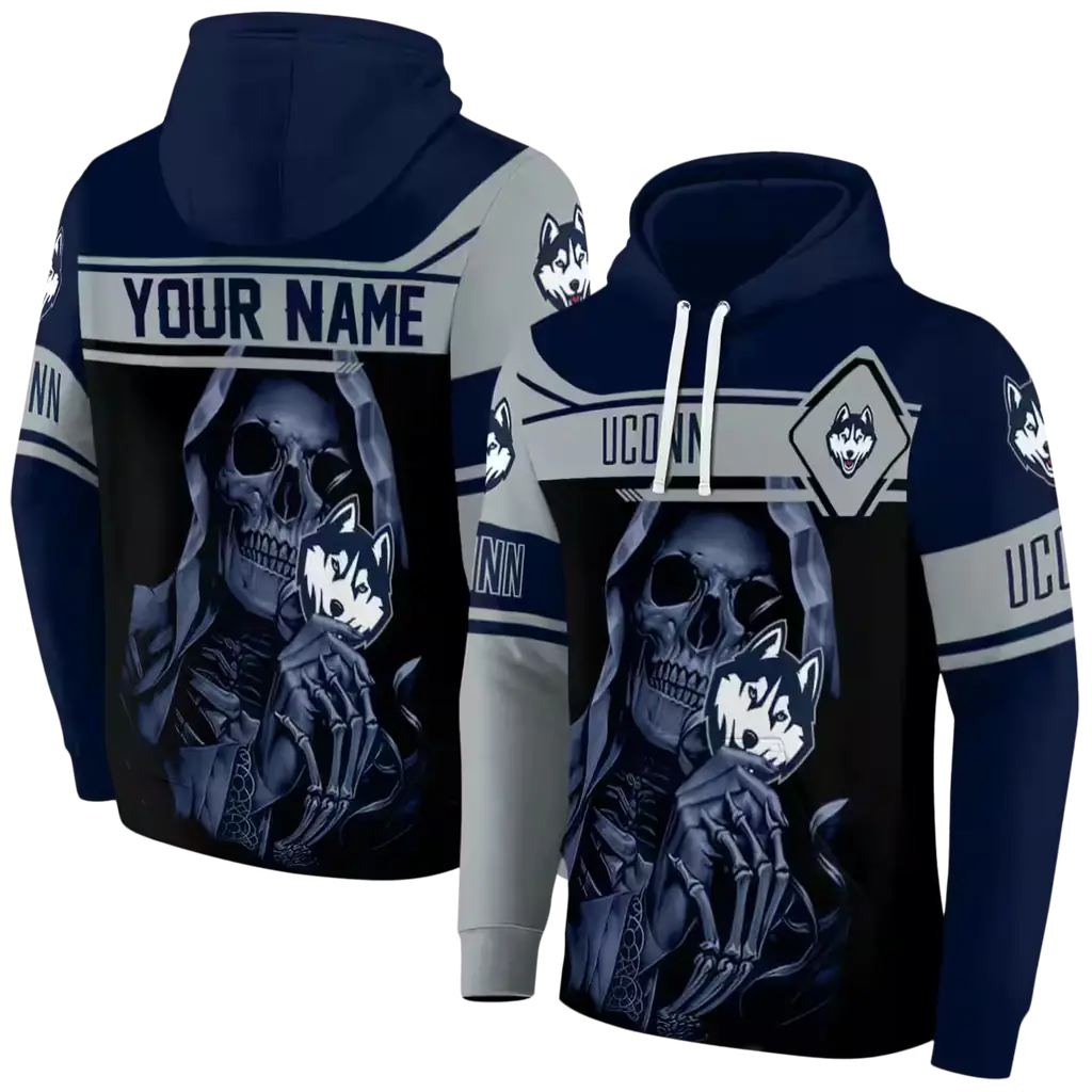 custom uconn huskies grim reaper blue black hoodie fashion forward custom uconn huskies grim reaper blue black hoodie fashion forward