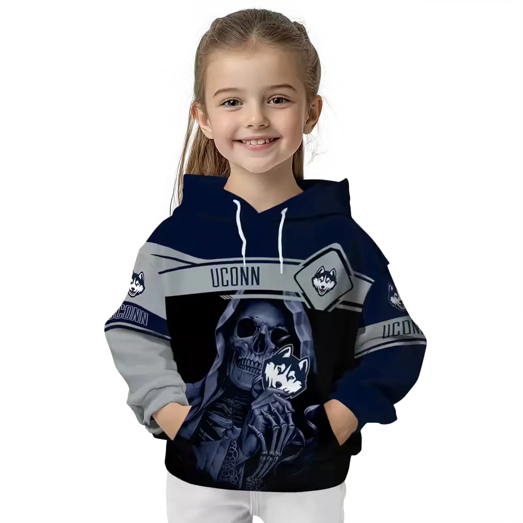 custom uconn huskies grim reaper blue black hoodie top rated custom uconn huskies grim reaper blue black hoodie top rated