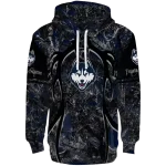 custom uconn huskies hunting theme blue black hoodie best selling