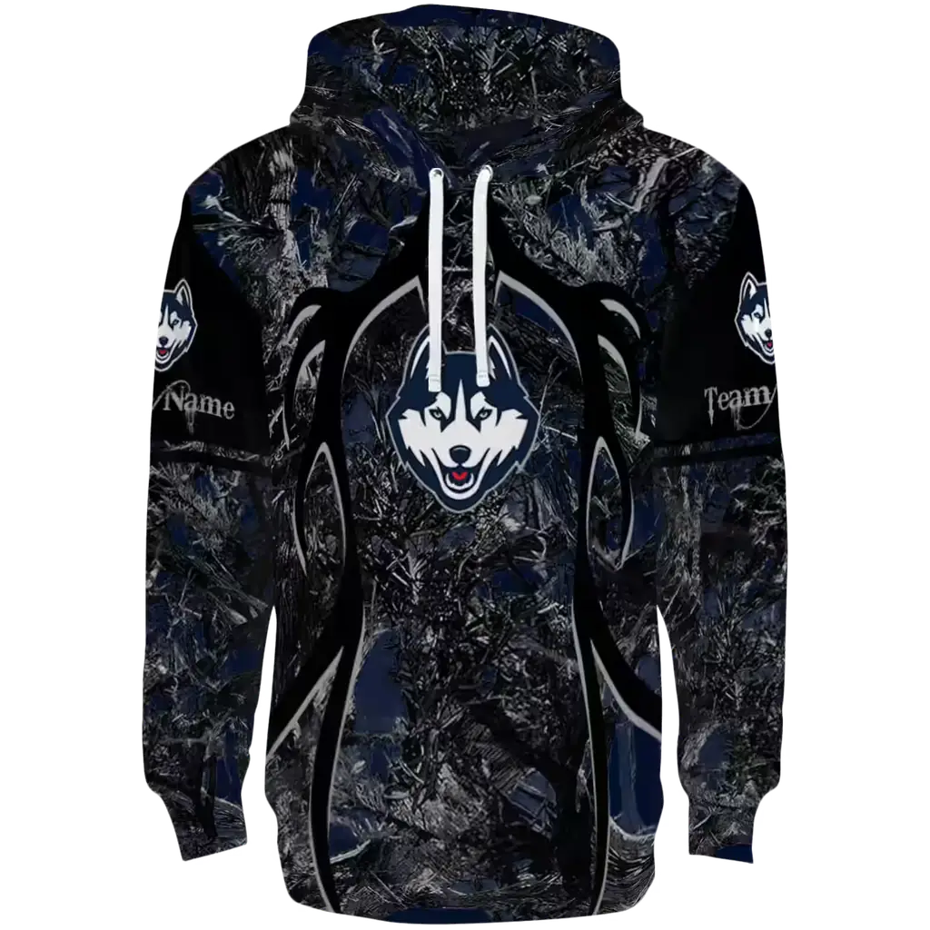 custom uconn huskies hunting theme blue black hoodie best selling custom uconn huskies hunting theme blue black hoodie best selling
