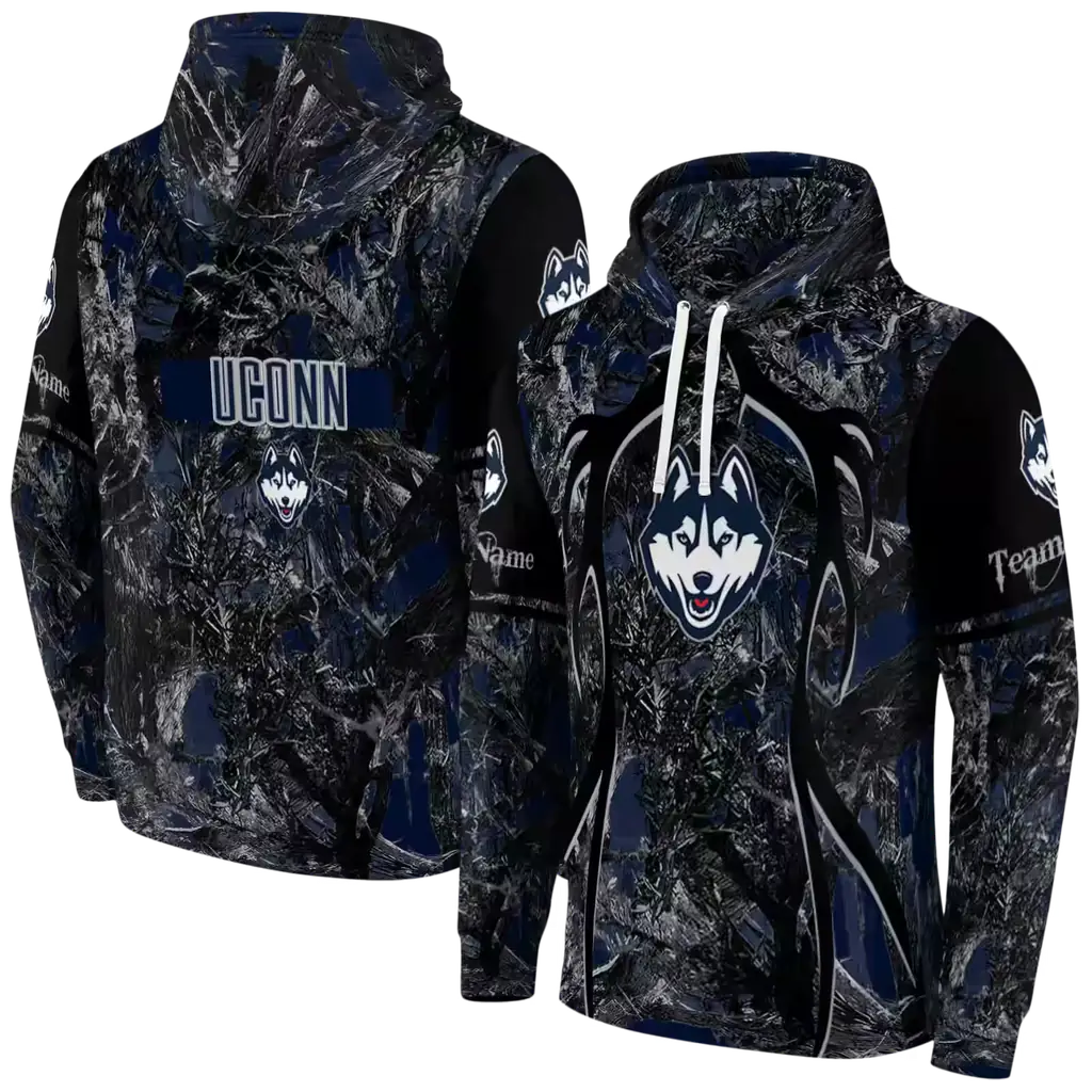 custom uconn huskies hunting theme blue black hoodie fashion forward custom uconn huskies hunting theme blue black hoodie fashion forward