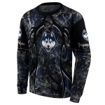 custom uconn huskies hunting theme blue black hoodie best selling