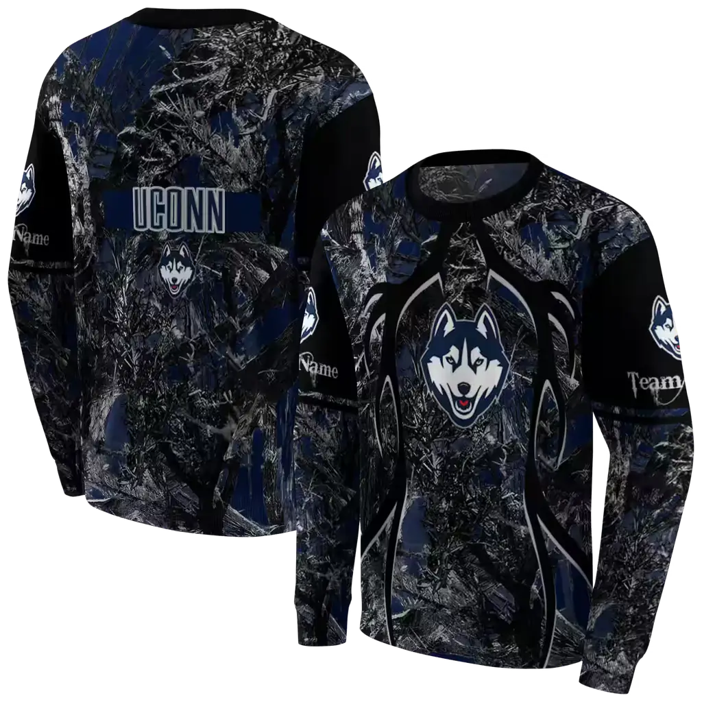 custom uconn huskies hunting theme blue black hoodie premium grade custom uconn huskies hunting theme blue black hoodie premium grade