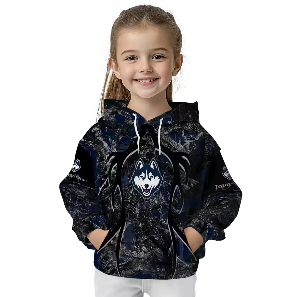 custom uconn huskies hunting theme blue black hoodie top rated custom uconn huskies hunting theme blue black hoodie top rated