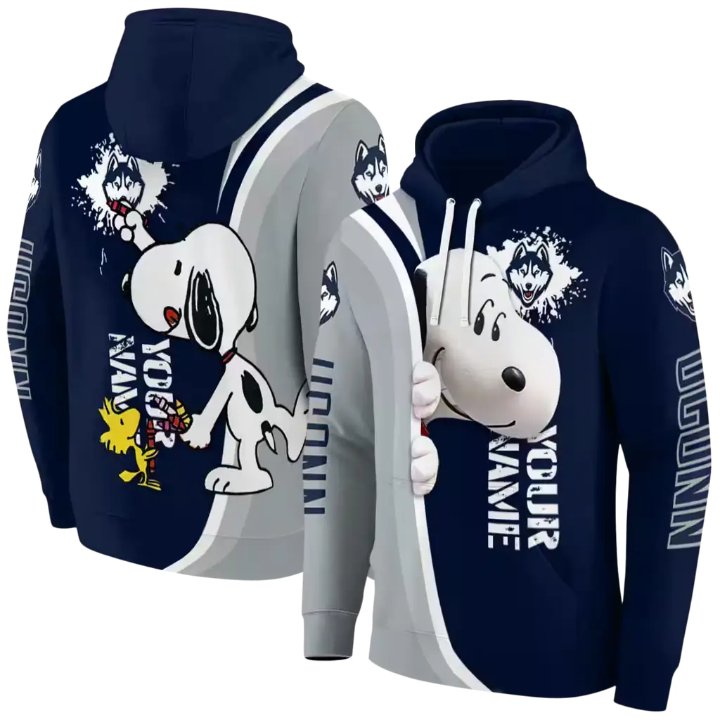 custom uconn huskies peeking snoopy blue hoodie fashion forward custom uconn huskies peeking snoopy blue hoodie fashion forward