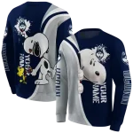 custom uconn huskies peeking snoopy blue hoodie best selling
