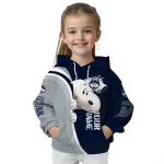 custom uconn huskies peeking snoopy blue hoodie best selling