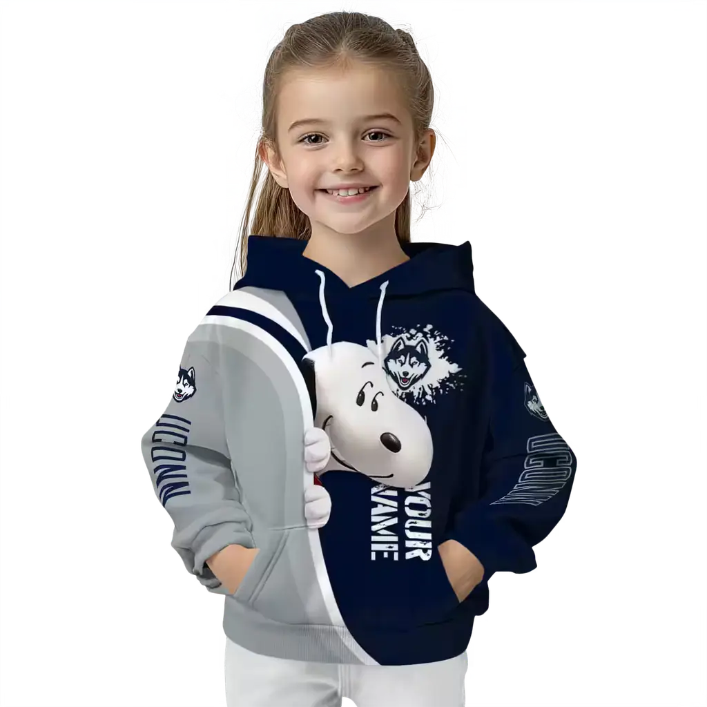 custom uconn huskies peeking snoopy blue hoodie top rated custom uconn huskies peeking snoopy blue hoodie top rated