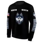 custom uconn huskies punisher skull black hoodie best selling