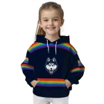 custom uconn huskies rainbow stripes blue hoodie best selling