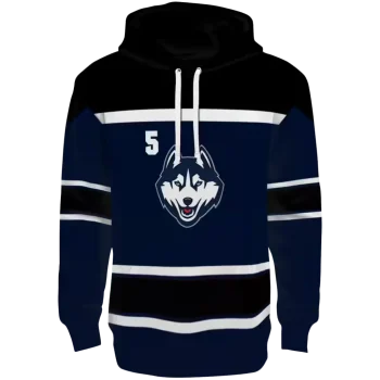 custom uconn huskies striped pattern blue hoodie best selling