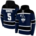 custom uconn huskies striped pattern blue hoodie best selling