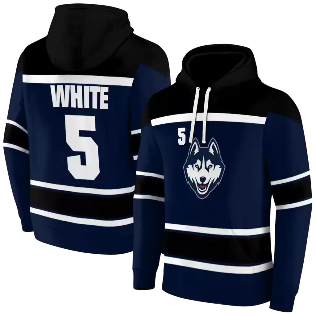 custom uconn huskies striped pattern blue hoodie fashion forward custom uconn huskies striped pattern blue hoodie fashion forward