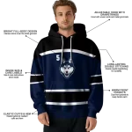 custom uconn huskies striped pattern blue hoodie best selling