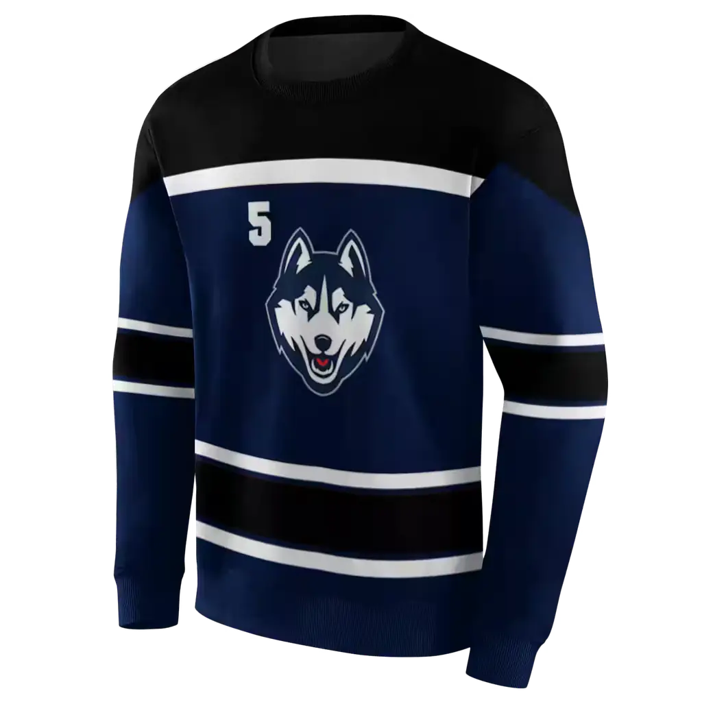 custom uconn huskies striped pattern blue hoodie new arrival custom uconn huskies striped pattern blue hoodie new arrival