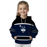 custom uconn huskies striped pattern blue hoodie best selling