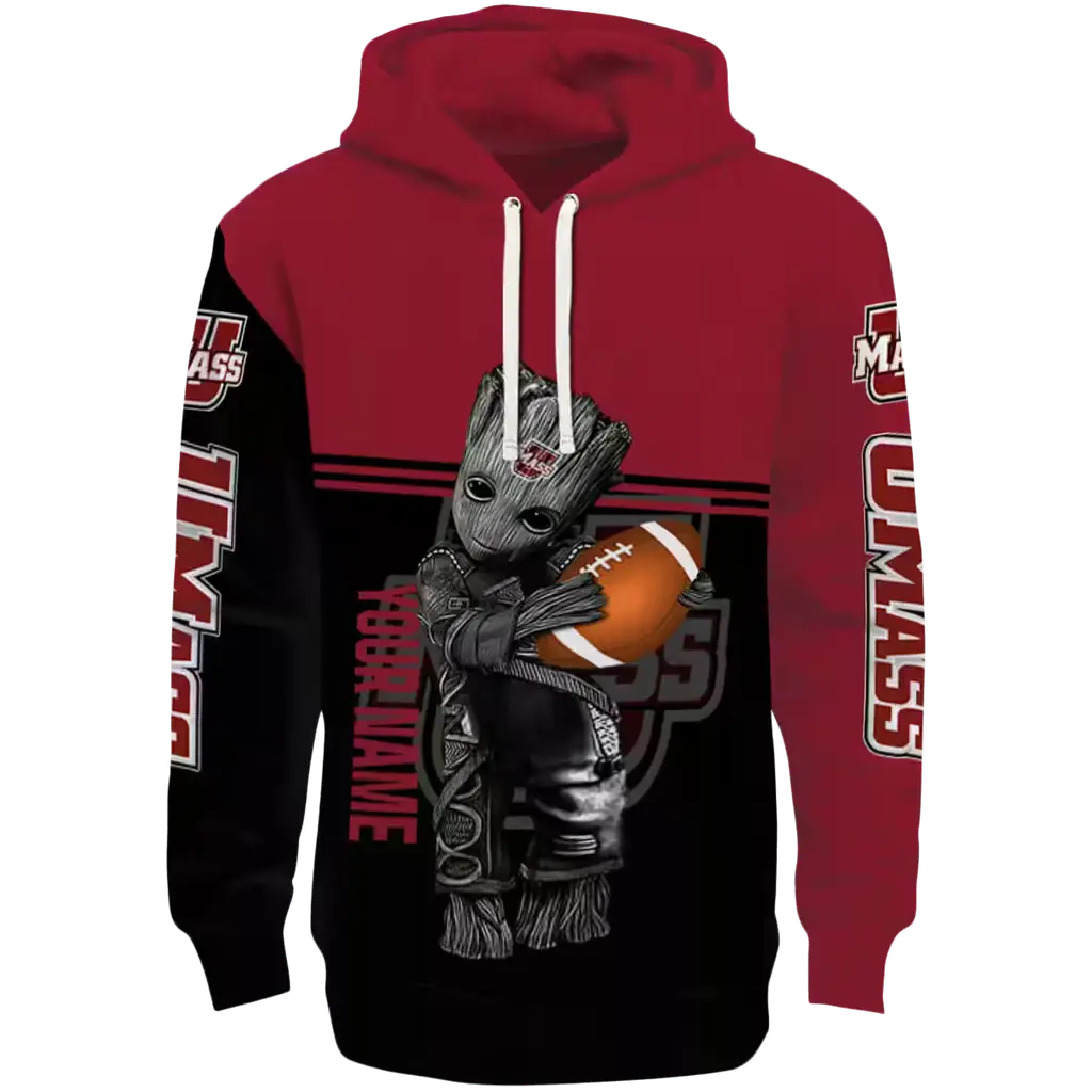 custom umass minutemen baby groot red black hoodie best selling custom umass minutemen baby groot red black hoodie best selling