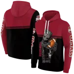 custom umass minutemen baby groot red black hoodie best selling