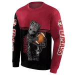 custom umass minutemen baby groot red black hoodie best selling