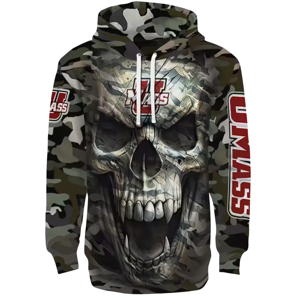 custom umass minutemen camo skull hoodie best selling custom umass minutemen camo skull hoodie best selling