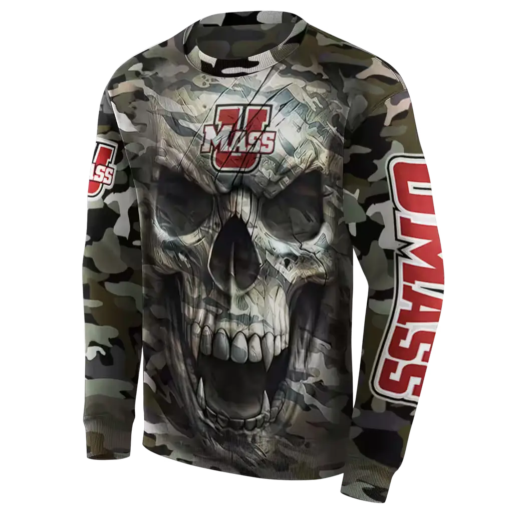 custom umass minutemen camo skull hoodie new arrival custom umass minutemen camo skull hoodie new arrival