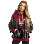 custom umass minutemen flame design red hoodie best selling