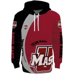 custom umass minutemen minimalist design red black hoodie best selling