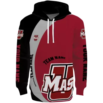 custom umass minutemen minimalist design red black hoodie best selling