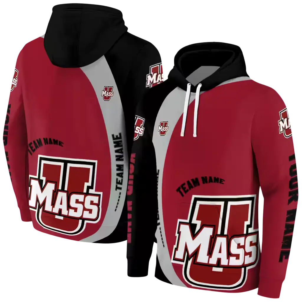 custom umass minutemen minimalist design red black hoodie fashion forward custom umass minutemen minimalist design red black hoodie fashion forward