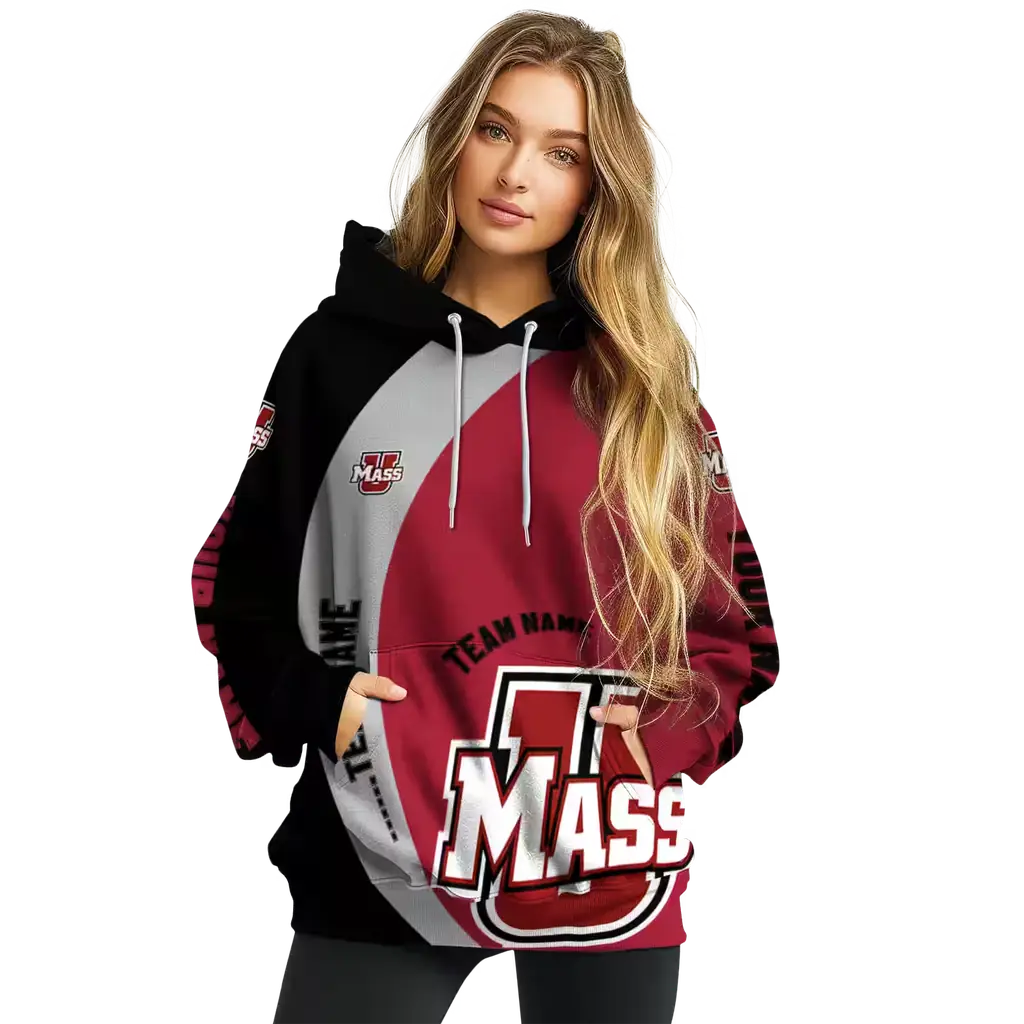 custom umass minutemen minimalist design red black hoodie high quality custom umass minutemen minimalist design red black hoodie high quality