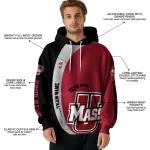 custom umass minutemen minimalist design red black hoodie best selling