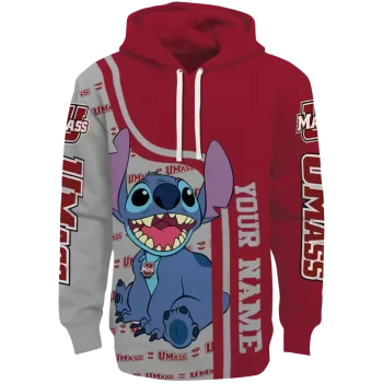 custom umass minutemen stitch red hoodie best selling