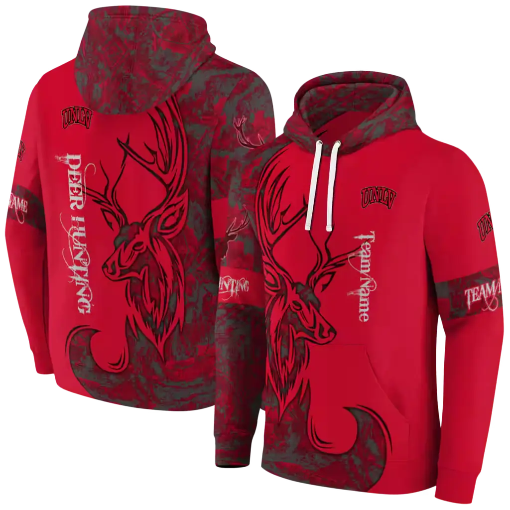 custom unlv rebels deer silhouette red hoodie fashion forward custom unlv rebels deer silhouette red hoodie fashion forward