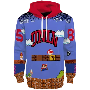 custom unlv rebels mario blue black hoodie best selling