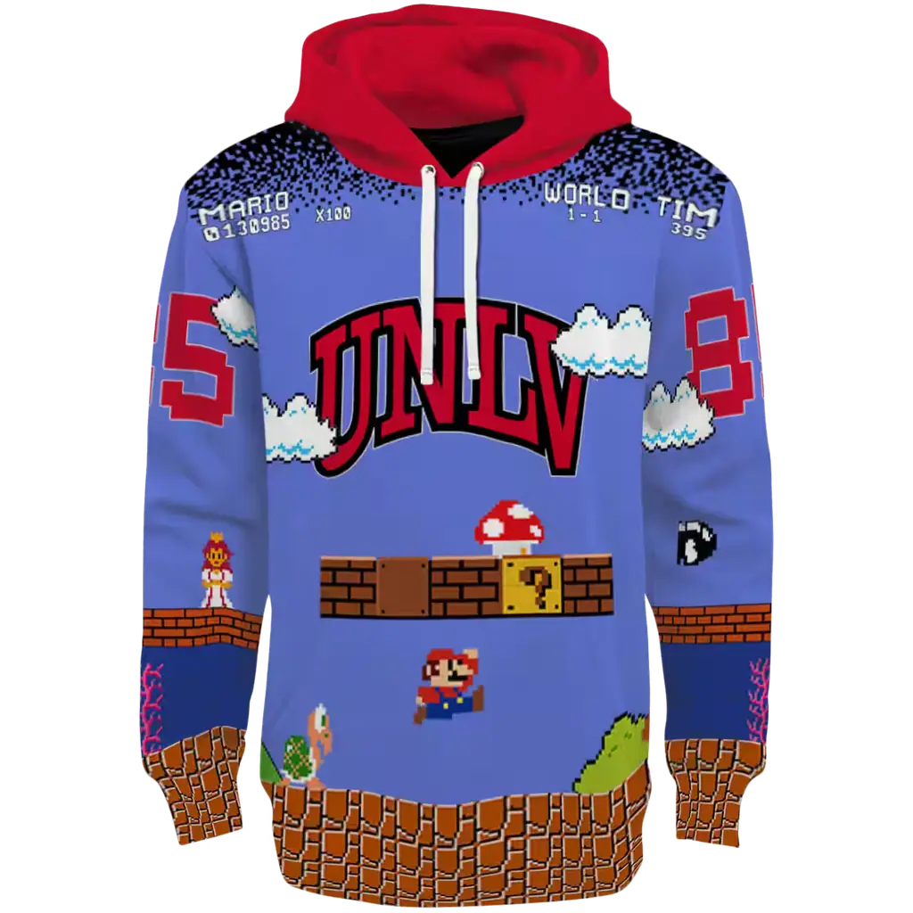 custom unlv rebels mario blue black hoodie best selling custom unlv rebels mario blue black hoodie best selling